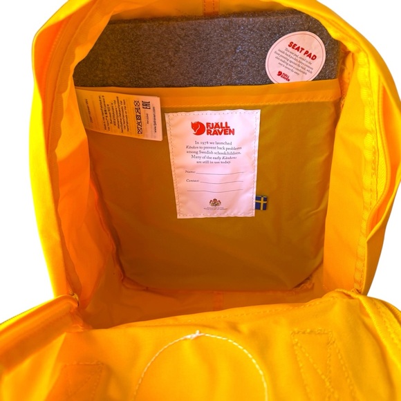 Fjallraven Kanken Mini Backpack Warm Yellow NWOT Travel Outdoors Quick Dry - Picture 7 of 9